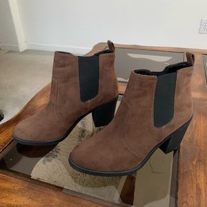 H&M Brown Suede Booties. Never Worn. Size 39
